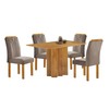 Mesa de Jantar 4 Lugares Lorena Londres Cinamomo/Bege Escuro - Cel Móveis