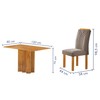 Mesa de Jantar 4 Lugares Lorena Londres Cinamomo/Bege Escuro - Cel Móveis