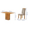 Mesa de Jantar 4 Lugares Lorena Londres Cinamomo/Bege Claro - Cel Móveis