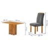 Mesa de Jantar 4 Lugares Lorena Londres Cinamomo/Cinza - Cel Móveis