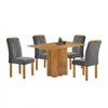 Mesa de Jantar 4 Lugares Lorena Londres Cinamomo/Cinza - Cel Móveis