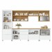 Cozinha Completa Marquesa 7 Portas 7 Gavetas 100% Mdf Ripado Branco/Nature - Nesher