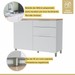 Cozinha Completa Marquesa 7 Portas 7 Gavetas 100% Mdf Ripado Branco/Nature - Nesher