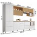 Cozinha Completa Marquesa 7 Portas 7 Gavetas 100% Mdf Ripado Branco/Nature - Nesher