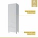 Cozinha Completa Marquesa 7 Portas 7 Gavetas 100% Mdf Ripado Branco/Nature - Nesher
