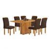 Mesa de Jantar 6 Lugares Lorena Celeste Cinamomo/Marrom - Cel Móveis
