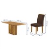 Mesa de Jantar 6 Lugares Lorena Luisa Cinamomo/Marrom - Cel Móveis