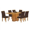 Mesa de Jantar 6 Lugares Lorena Luisa Cinamomo/Marrom - Cel Móveis