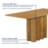 Mesa de Jantar 6 Lugares Lorena Luisa Cinamomo/Bege Escuro - Cel Móveis