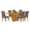 Mesa de Jantar 6 Lugares Lorena Luisa Cinamomo/Bege Escuro - Cel Móveis