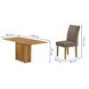 Mesa de Jantar 6 Lugares Lorena Luisa Cinamomo/Bege Escuro - Cel Móveis