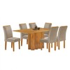 Mesa de Jantar 6 Lugares Lorena Luisa Cinamomo/Bege Claro - Cel Móveis