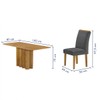 Mesa de Jantar 6 Lugares Lorena Luisa Cinamomo/Cinza - Cel Móveis