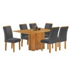 Mesa de Jantar 6 Lugares Lorena Luisa Cinamomo/Cinza - Cel Móveis
