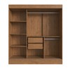 Guarda Roupa Casal Londres 3 Portas 2 Gavetas 100% Mdf Off White/Nogueira - Doripel Móveis