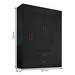 Guarda-Roupa Casal Sidney 6 Portas 2 Gavetas Preto - Doripel Móveis