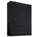 Guarda-Roupa Casal Riveira 6 Portas 2 Gavetas Preto - Doripel Móveis