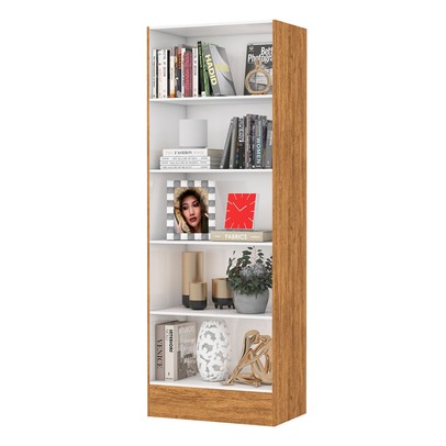 Estante para Livros Clarice 4 Prateleiras Cinamomo - Carioca Móveis