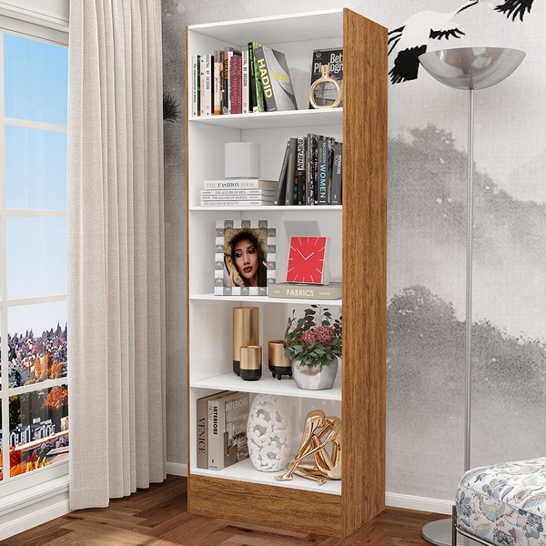 Estante para Livros Clarice 4 Prateleiras Cinamomo - Carioca Móveis