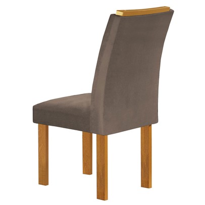 Mesa de Jantar 4 Lugares Lorena Luisa Cinamomo/Bege Escuro - Cel Móveis