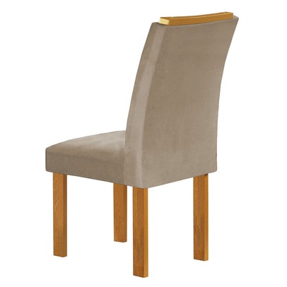 Mesa de Jantar 4 Lugares Lorena Luisa Cinamomo/Bege Claro - Cel Móveis