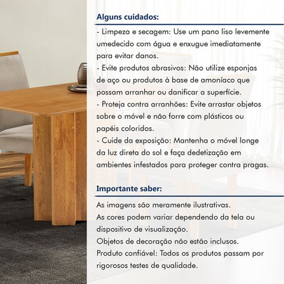 Mesa de Jantar 4 Lugares Lorena Luisa Cinamomo/Bege Claro - Cel Móveis