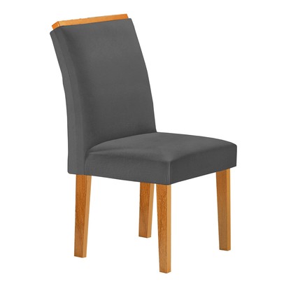 Mesa de Jantar 4 Lugares Lorena Luisa Cinamomo/Cinza - Cel Móveis