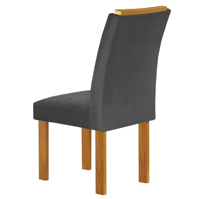 Mesa de Jantar 4 Lugares Lorena Luisa Cinamomo/Cinza - Cel Móveis