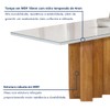 Mesa de Jantar 6 Lugares Dakota com Vidro Off White Cinamomo/Off White/Veludo Bege Escuro - Cel Móveis