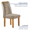 Mesa de Jantar 6 Lugares Dakota com Vidro Off White Cinamomo/Off White/Veludo Bege Claro - Cel Móveis