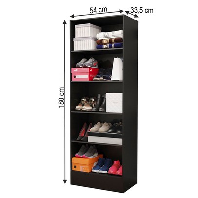 Sapateira Clarice 4 Prateleiras Preto - Carioca Móveis