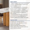 Mesa de Jantar 4 Lugares Lorena Carolina com Vidro Cinamomo/Off White/Marrom - Cel Móveis