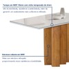 Mesa de Jantar 4 Lugares Lorena Carolina com Vidro Cinamomo/Off White/Bege Claro - Cel Móveis