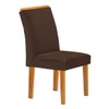 Mesa de Jantar 6 Lugares Lorena com Vidro Cinamomo/Off White/Marrom - Cel Móveis