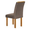 Mesa de Jantar 6 Lugares Lorena com Vidro Cinamomo/Off White/Bege Escuro - Cel Móveis
