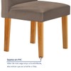 Mesa de Jantar 6 Lugares Lorena com Vidro Cinamomo/Off White/Bege Escuro - Cel Móveis