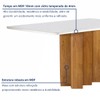 Mesa de Jantar 6 Lugares Lorena com Vidro Cinamomo/Off White/Bege Escuro - Cel Móveis