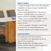Mesa de Jantar 6 Lugares Lorena com Vidro Cinamomo/Off White/Bege Escuro - Cel Móveis