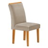 Mesa de Jantar 6 Lugares Lorena com Vidro Cinamomo/Off White/Bege Claro - Cel Móveis