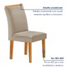 Mesa de Jantar 6 Lugares Lorena com Vidro Cinamomo/Off White/Bege Claro - Cel Móveis