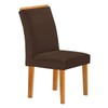 Mesa de Jantar 4 Lugares Lorena com Vidro Cinamomo/Off White/Marrom