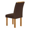 Mesa de Jantar 4 Lugares Lorena com Vidro Cinamomo/Off White/Marrom