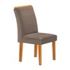 Mesa de Jantar 4 Lugares Lorena com Vidro Cinamomo/Off White/Bege Escuro