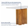 Mesa de Jantar 4 Lugares Lorena com Vidro Cinamomo/Off White/Bege Claro