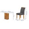 Mesa de Jantar 4 Lugares Lorena com Vidro Cinamomo/Off White/Cinza