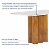 Mesa de Jantar 4 Lugares Lorena com Vidro Cinamomo/Off White/Cinza