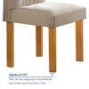 Mesa de Jantar 6 Lugares Lorena Londres com Vidro Cinamomo/Off White/Bege Claro - Cel Móveis