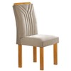 Mesa de Jantar 6 Lugares Lorena Londres com Vidro Cinamomo/Off White/Bege Claro - Cel Móveis
