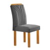 Mesa de Jantar 6 Lugares Lorena Londres com Vidro Cinamomo/Off White/Cinza - Cel Móveis