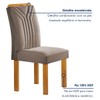 Mesa de Jantar 4 Lugares Lorena Londres com Vidro Cinamomo/Off White/Bege Escuro - Cel Móveis